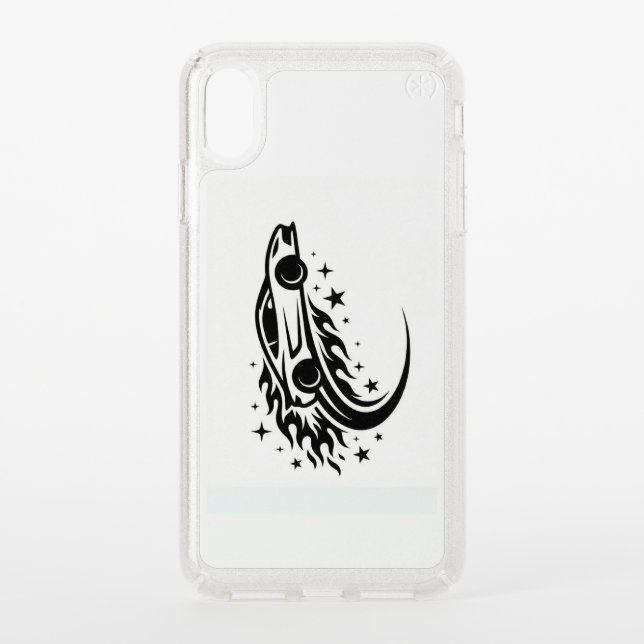 Flaming Racer Silhouette  Speck iPhone XS Max Case (Front)