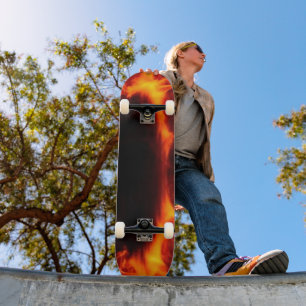 Flaming Skateboard
