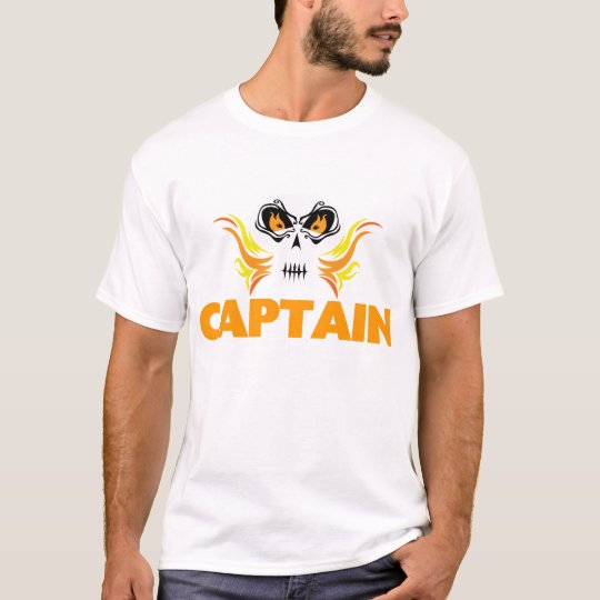 Flaming Skull Captain T-Shirt