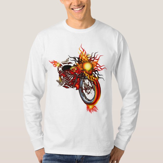 Flaming Skull Chopper Sweater (Front)