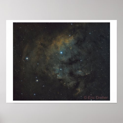 Flaming Skull Nebula _ NGC 7822 _ Eric Dreher Poster