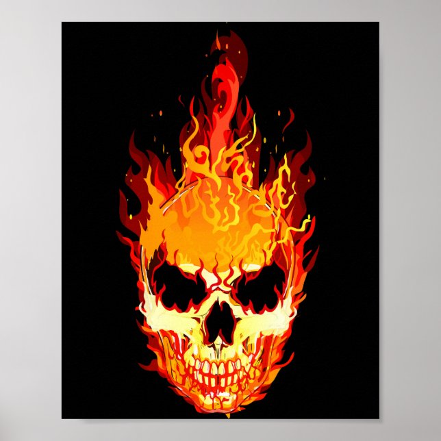 Flaming Skull Poster (Front)