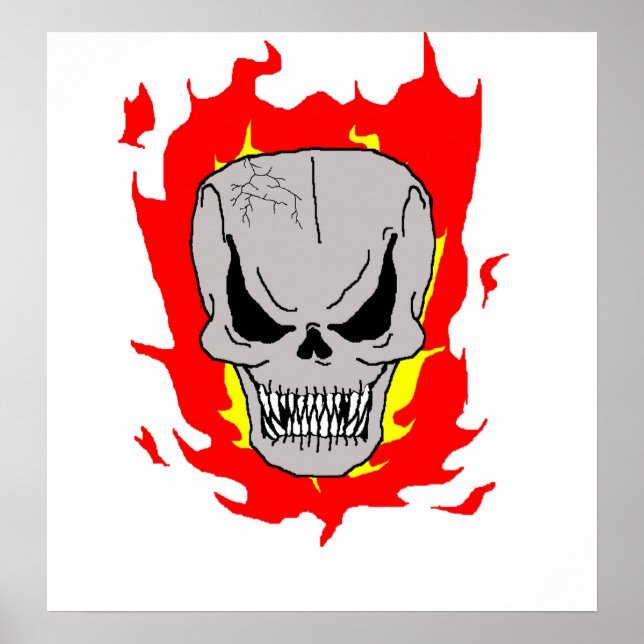 Flaming Skull Poster (Front)