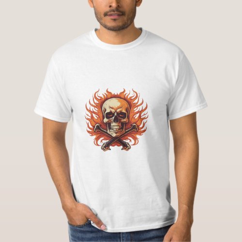 Flaming Skull Rock Fest Ignite the Stage T_Shirt