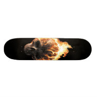Flaming Skull Skateboard