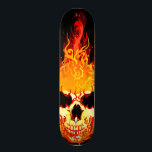 Flaming Skull Skateboard<br><div class="desc">Cool looking skull in flames in a pattern.</div>
