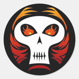 Flaming Skull stickers