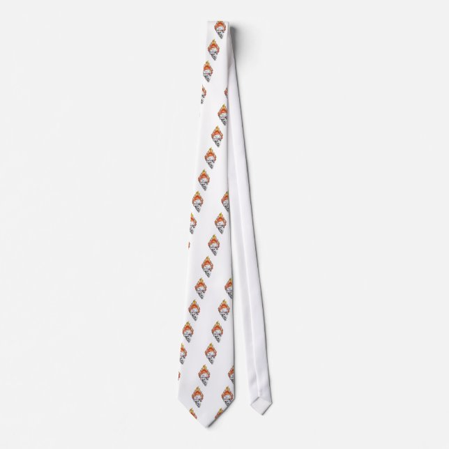 Flaming Skull Tie (Front)