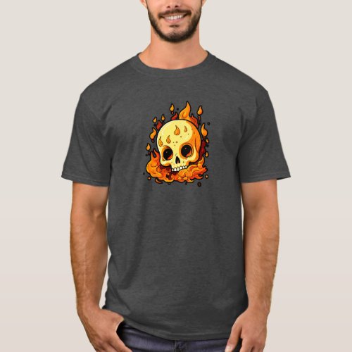 Flaming Skull Tshirt
