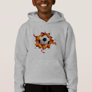 Flaming Soccer Ball Hoodie