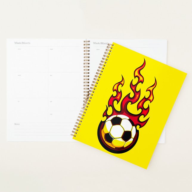 Flaming Soccer Ball Hot Fire Sports Planner (Creator Uploaded)