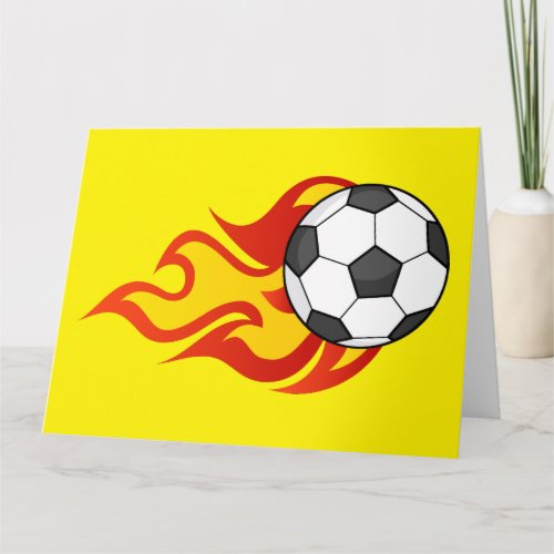 Flaming Soccer Ball Team Thank You