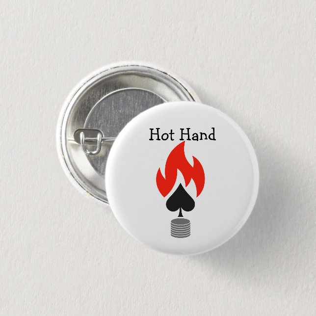 Flaming Spade and Chips Button (Front & Back)