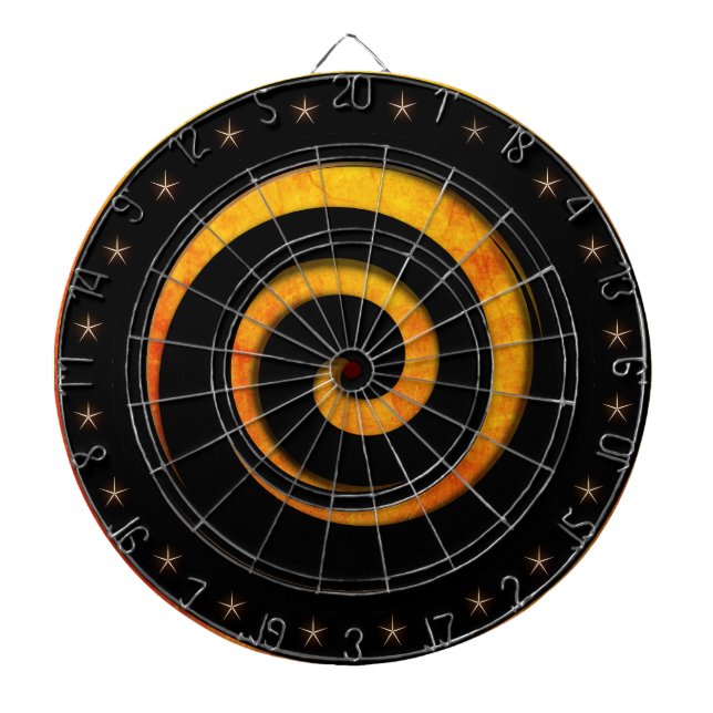 Flaming Spiral Regulation Dart Board (Front)