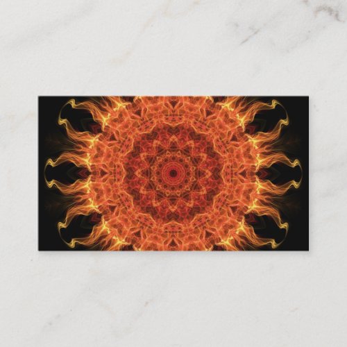 Flaming Sun Business Card Template