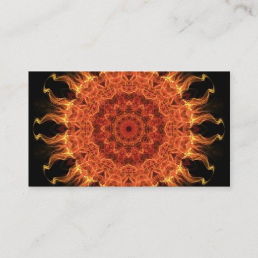 Customizable Flaming Sun Business Card Template