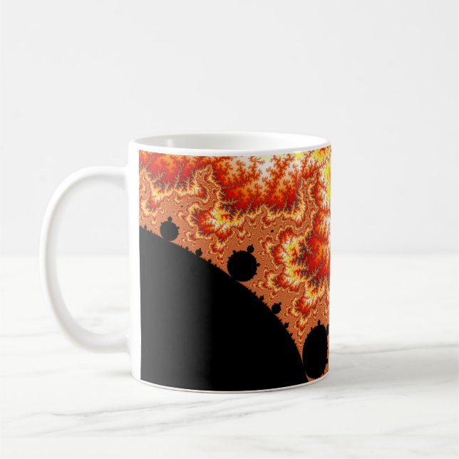Flaming Sun - Fractal Coffee Mug (Left)