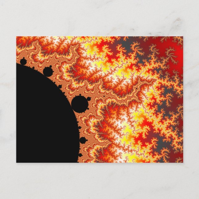 Flaming Sun - Fractal Postcard (Front)