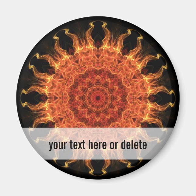 Flaming Sun Magnet (Front)