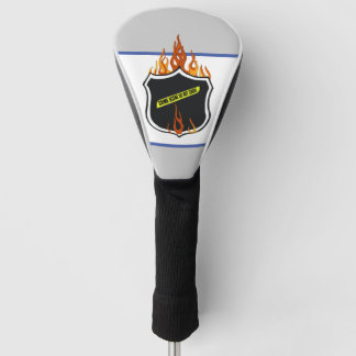 Flaming Tattoo Police Badge  Golf Head Cover