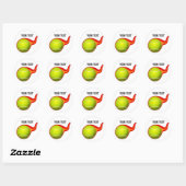 flaming tennis ball Stickers (Sheet)