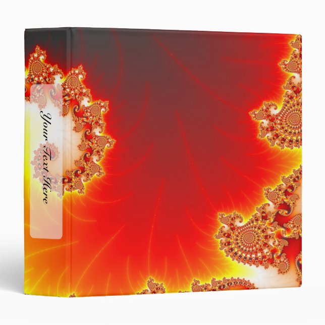 Flaming Tentacle - Fractal Art 3 Ring Binder (Front/Spine)