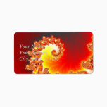 Flaming Tentacle - Fractal Art Label