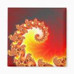 Flaming Tentacle - Fractal Art Magnet