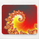 Flaming Tentacle - Fractal Art Mouse Pad