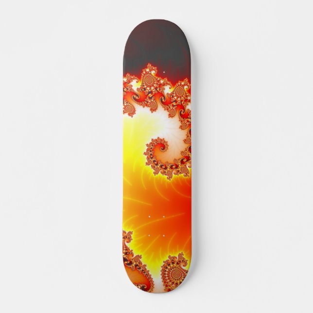 Flaming Tentacle - Fractal Art Skateboard Deck (Front)