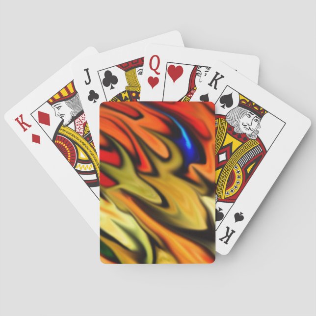 Flaming Tiffany Flow Poker Cards (Back)