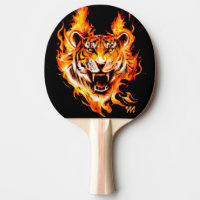 Flaming Tiger Monogram Pickleball Paddle