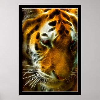 Flaming Tiger Poster