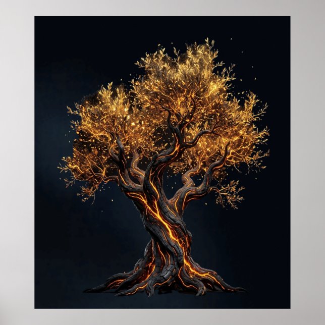 Flaming tree wall art (Front)