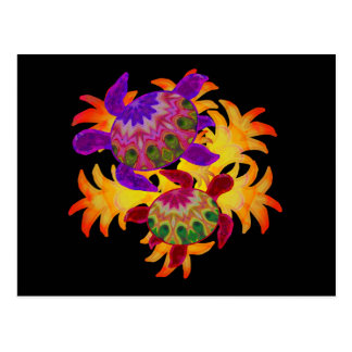 Flaming Turtles Postcard