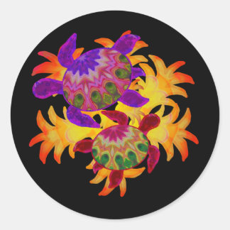 Flaming Turtles Stickers