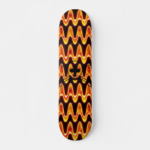 Flaming Wavelengths Skateboard Deck