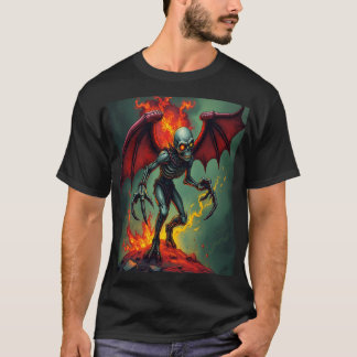 Flaming Winged Demon T-Shirt
