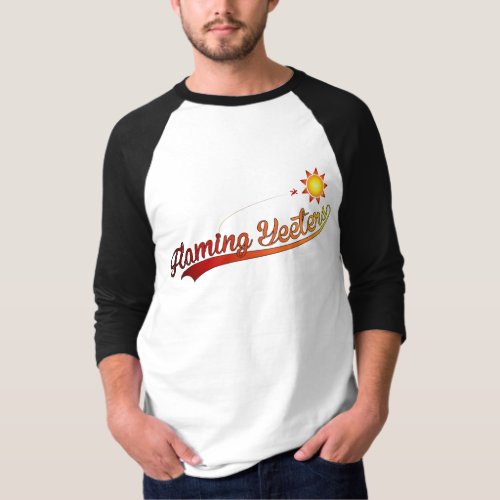 Flaming Yeeters Raglan T_Shirt