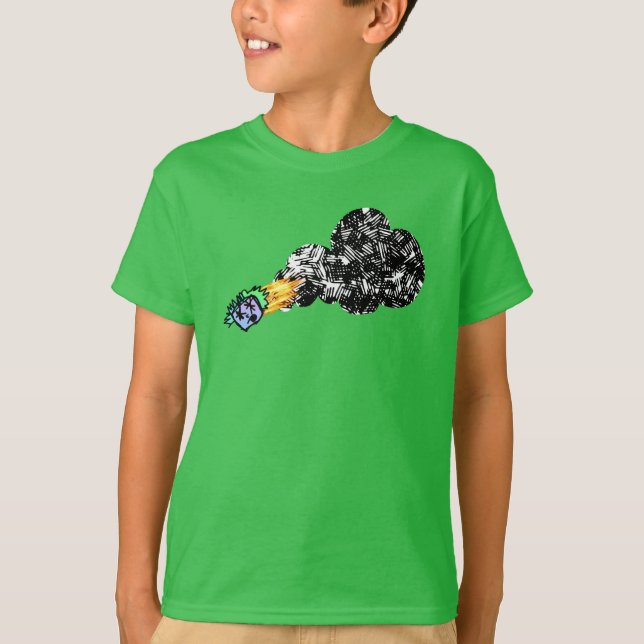 Flaming zombie head T-Shirt (Front)