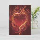 FlamingHeart fire dark red love flames heart shape (Standing Front)
