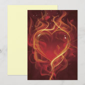 FlamingHeart fire dark red love flames heart shape (Front/Back)