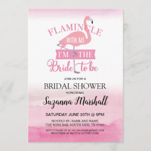 Flamingle With Me Bridal Shower Invite Flamingo