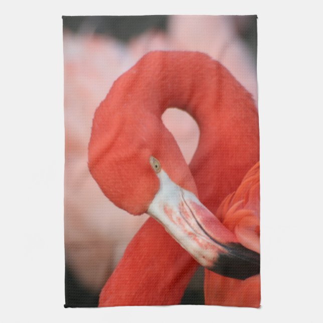 Flamingo 001 kitchen towel (Vertical)