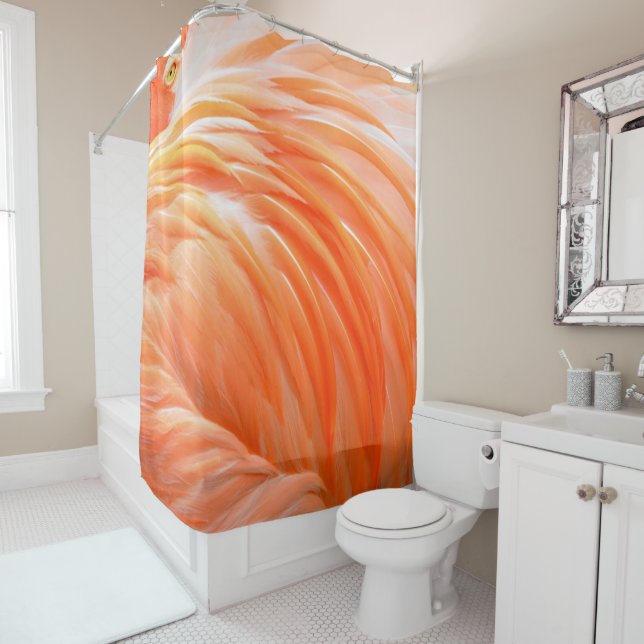 Flamingo 1 Shower Curtain (In Situ)