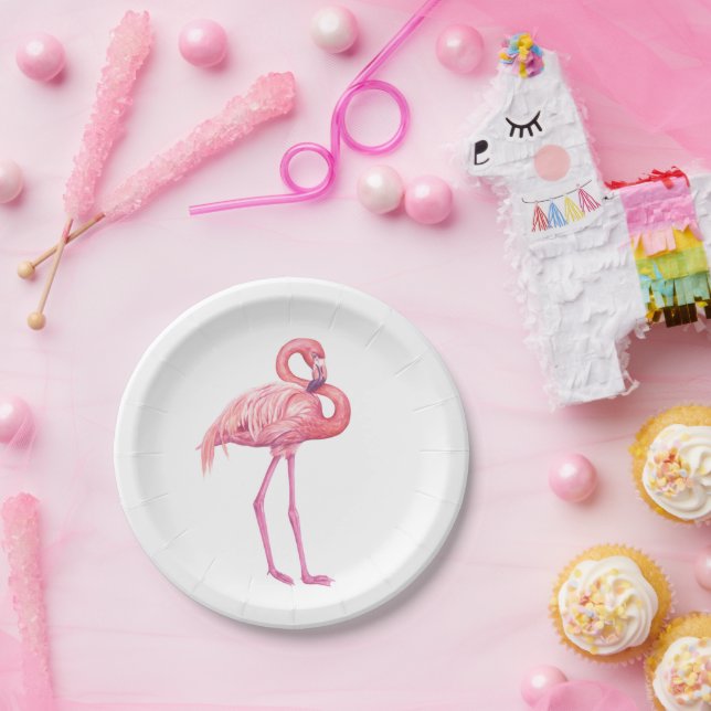 Flamingo 2 paper plates (Party)