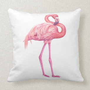 Flamingo 2 throw pillow