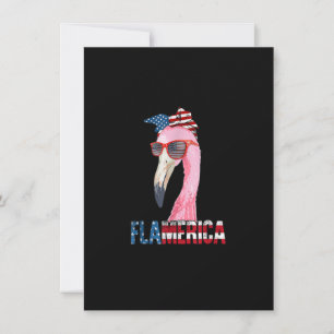 Flamingo 4Th Of July Flamerica Patriotic American Invitation