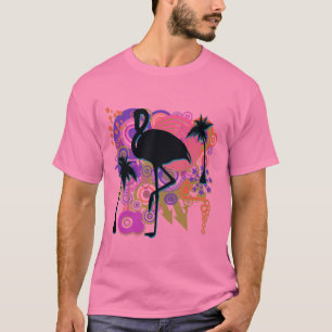 Flamingo Abstract Silhouette T-Shirt