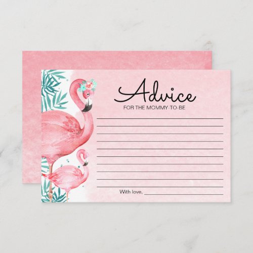 Flamingo Advice for Momm_to_be Baby Shower Pink Invitation